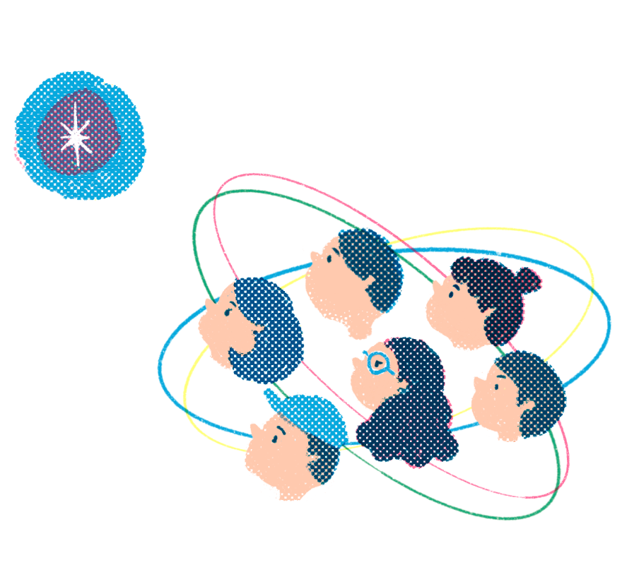 同じ方向を見ている人たち